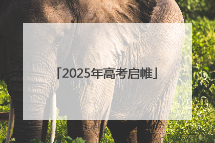 2025年高考启帷