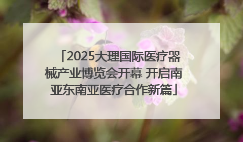 2025大理国际医疗器械产业博览会开幕 开启南亚东南亚医疗合作新篇