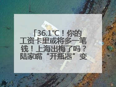 36.1℃！你的工资卡里或将多一笔钱！上海出梅了吗？陆家嘴“开瓶器”变“加湿器”？