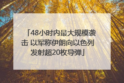 48小时内最大规模袭击 以军称伊朗向以色列发射超20枚导弹