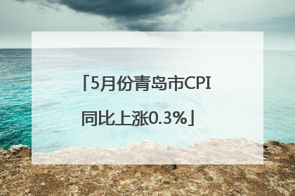 5月份青岛市CPI同比上涨0.3%