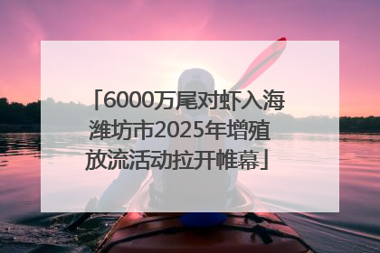 6000万尾对虾入海 潍坊市2025年增殖放流活动拉开帷幕