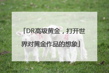 DR高级黄金，打开世界对黄金作品的想象