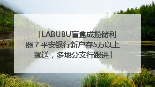 LABUBU盲盒成揽储利器？平安银行新户存5万以上就送，多地分支行跟进